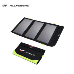 Portable 21W Solar Panel Charger 10000mAh Power Bank For Camping Hiking iPhone