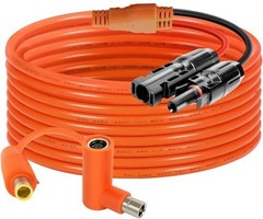 Solar Connector to DC 8mm Adapter Cable 12AWG + 14AWG Tinned Copper Wire 20FT