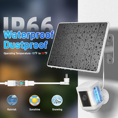 Solar Panel for Ring Camera, 6W Solar Charger for Ring Stick up Cam Plus/Pro & S