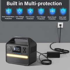 65W Solar Generator Charger for Portable Power Station, AC Adapter for 300W 256W