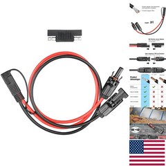 Versatile 2FT SAE to Solar Adapter Cable – 10AWG, Perfect for RVs & Generators