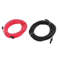 4mm² 20M Solar Panel Extension Cable Black+Red with M4 Connector for RV/Boat