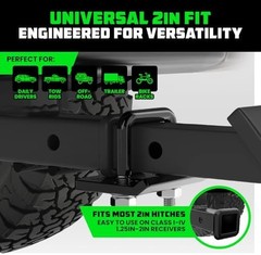 Rhino USA Hitch Tightener Anti-Rattle Clamp – for 2in Hitches | Heavy Duty Steel