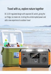 Helios Pro Portable Power Station – 600W Solar Generator with Wireless Charging