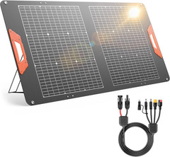 100W Portable Solar Panel for Power Station – 24% Efficiency Bifacial Solar Pane