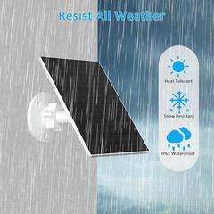 2W Solar Panel for Security Camera Outdoor, USB/USB-C Charger with IP65 Waterpro