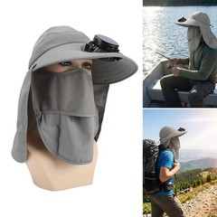 Solar Fan Hat 3 Wind Speeds 360 Degree Adjustable Solar Powered USB Charging