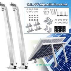 2 Pack 36-68cm Solar Panel Tilt Mount Brackets Adjustable for Roof RV Ground