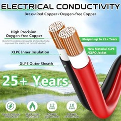 10AWG Solar to XT60 Cable, XT60 Solar Cable 10Ft XT60 Adapter 10AWG-10FT