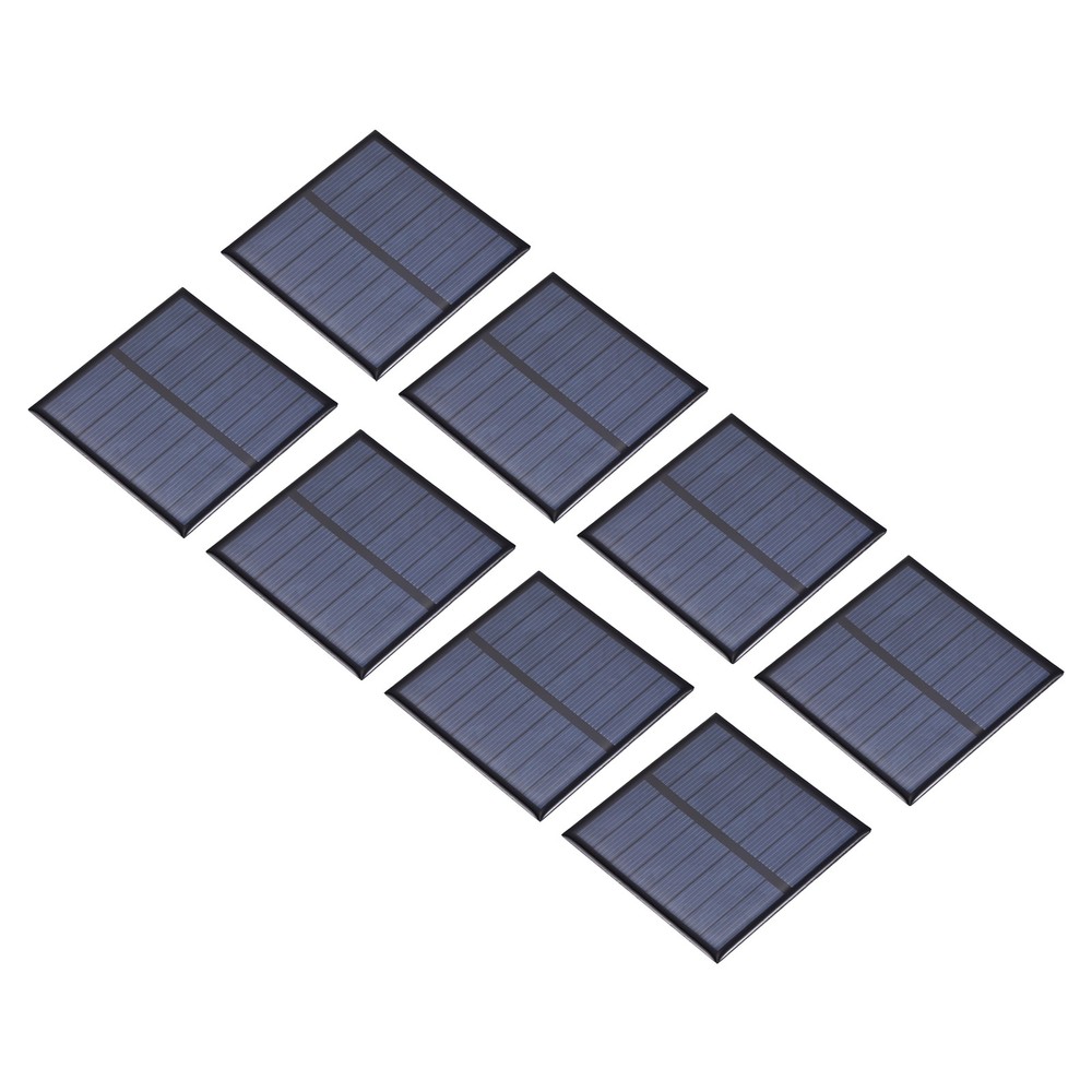 8Pcs 4V 0.6W 150mA Mini Polycrystalline Solar Panel 2.8×2.8″/70x70mm