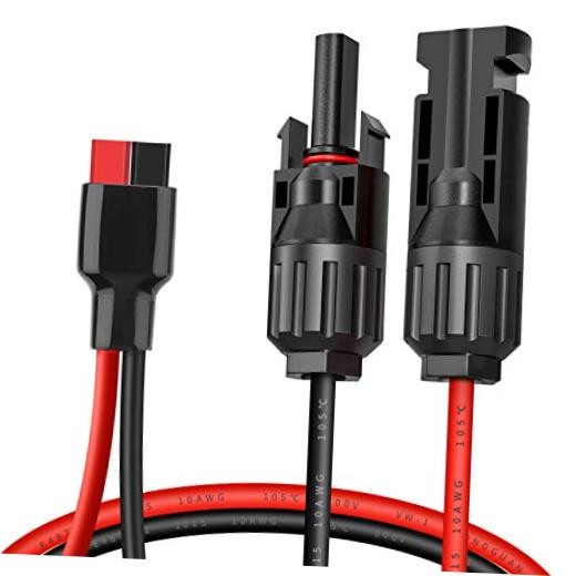 10AWG Solar Panel Cable Connector Kit, Compatible with Solar Connector and