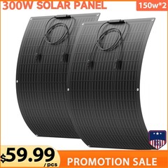 12V 300W Flexible Solar Panel Mono Portable Power Camping Home RV Battery Charge