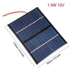 1.5W 12V Solar Panel Module DIY Polysilicon with 140mm Wire for Toys Charger