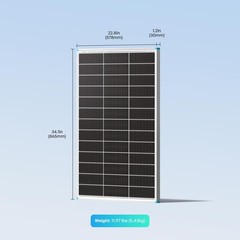 Renogy Bifacial Solar Panel 100W N-Type, 16BB 25% High-Efficiency | Double-Si…