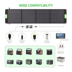 200W Foldable Portable Solar Panel Kit, Waterproof Solar Charger w/ 4 Kickstands