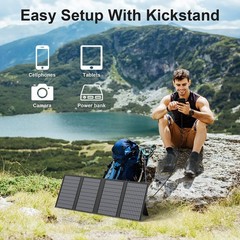 Folding Solar Panel 60W for EcoFlow River 2 River 3 Plus Portable Power Stations
