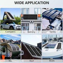 300W Flexible Solar Panel 260°Bendable 12V Portable Solar Charger with Control