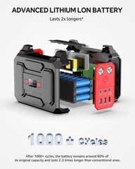 Solar Powered Generator 200W Peak/100W Rated, Portable Solar Generator Power