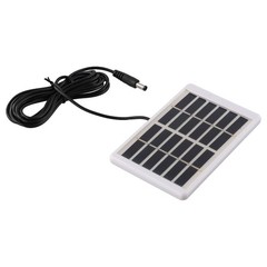 5W 6V Portable Solar Panel with Plastic Frame 84x130x10mm White Black Design