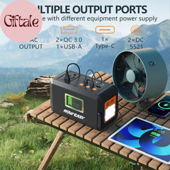 Portable Power Station,120W(240W Peak) Solar Generator,88Wh Lithium Battery Powe