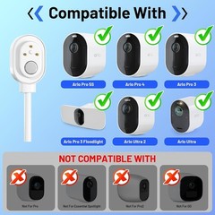 Continuous Power 5W Solar Charger for Arlo Cameras with 360° Mount – 2 Pack