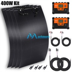18V 400W Flexible Mono Solar Panel w/ Controller Home RV Battery Charge Off-Grid