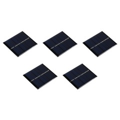 Mini Solar Panel Cell 3V 150mA 0.45W 60mm x 55mm for DIY Project Pack of 5