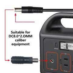 Portable Power Station Adapter, 7.9mm Female to 8.0mm Male for Solar Panel