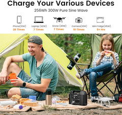 Portable Power Station 80000Mah, 256Wh Lifepo4 Battery Backup,300W AC Outlets, S