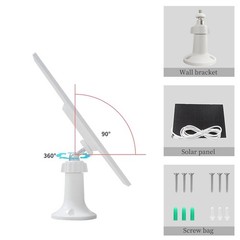 Solar Panel For Rechargeable Security Cameras 4W With 9.8FT Cable Adjustable New