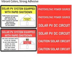 48 Pack PV Solar System Install Label Kit,Photovoltaic Safety Stickers,Nec 2020,