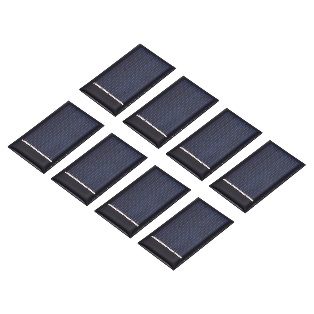 8Pcs 2V 0.09W 45mA Mini Polycrystalline Solar Panel 1.7×1″/44x26mm