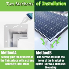 7PCS Solar Panel Mounting Brackets Kit – Drill-Free ABS Corner Mount for RVs, Bo