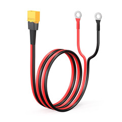 XT60 to O Ring Terminal Cable, 10AWG XT60 Male to O Ring Connector Cable with Ti