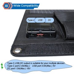 5V 18V DC 28W/ 21W Portable Foldable Solar Panel Dual USB Phone Charger