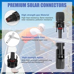 10/20/50/100/200 Pairs Male Female Solar Cable Connector For DIY Solar Panel Kit