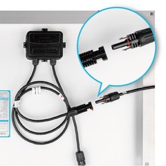 Solar Adaptor Wire Extension Cables with Female and Male Connector, 1 Pair, B…