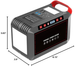 Estación portátil 300W 237Wh con AC onda pura para camping y emergencia, Nuevo