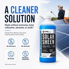 Solar Panel Cleaner 32 Oz (Makes 128 G) – Super Concentrated Cleaning Solutio…