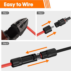 10AWG Solar Extension Cable 100 Ft, Solar Pannel Cable Tinned Copper Wire, with
