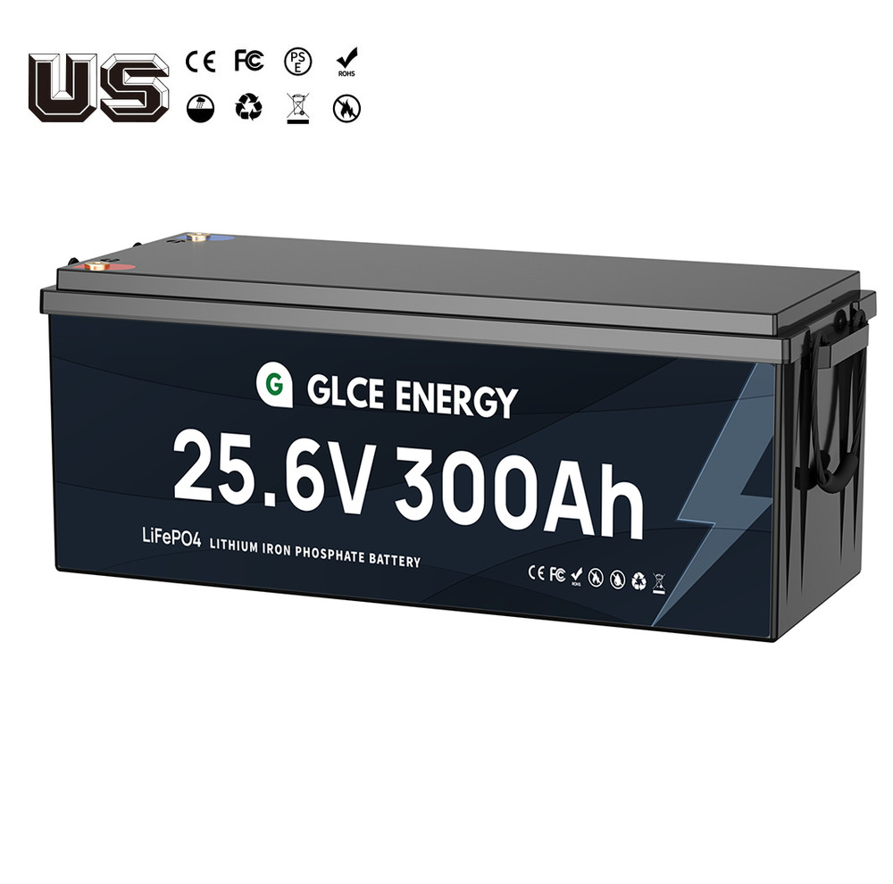 24V 300Ah LiFePO4 Battery 7.68kWh Deep Cycle Lithium for Solar RV Marine Telecom
