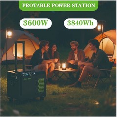 3600W 3840Wh Trolley Portable Energy Storage Station For Home Power Generation