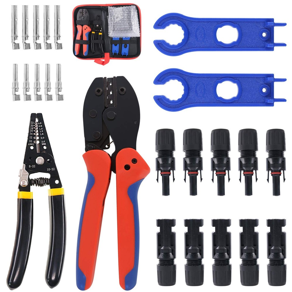 Solar Crimping Tools Includes Solar Panel Connectors, Solar Cable Connectors,…