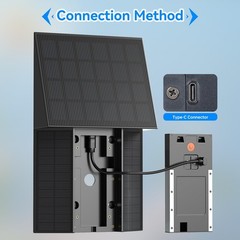 4W Solar Charger for Ring Doorbell – Waterproof USB-C Solar Panel, 1 Pack