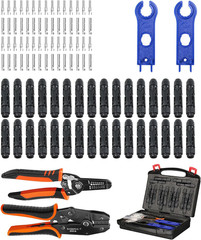 35PCS Solar Crimper Tool Kit, Solar Panel Cable MC4 Connectors 14-10AWG, 30 Pair