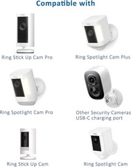 High Efficiency Solar Panel for Ring Cameras – 3 Pack