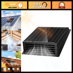 25W Solar Exhaust Fan for Chicken Coop & Greenhouse, 430CFM, Waterproof, Easy In