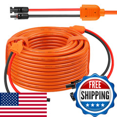 MOOKEERF 75FT Solar Panel Extension Cable 10AWG+14AWG Waterproof Connectors for