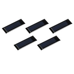 Mini Solar Panel Cell 0.5V 160mA 0.08W 53mm x 18mm for DIY Project Pack of 5