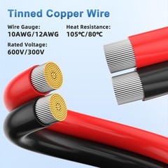 12AWG SAE Power Socket Sidewall Port to O Ring,SAE Connector Extension Cable …